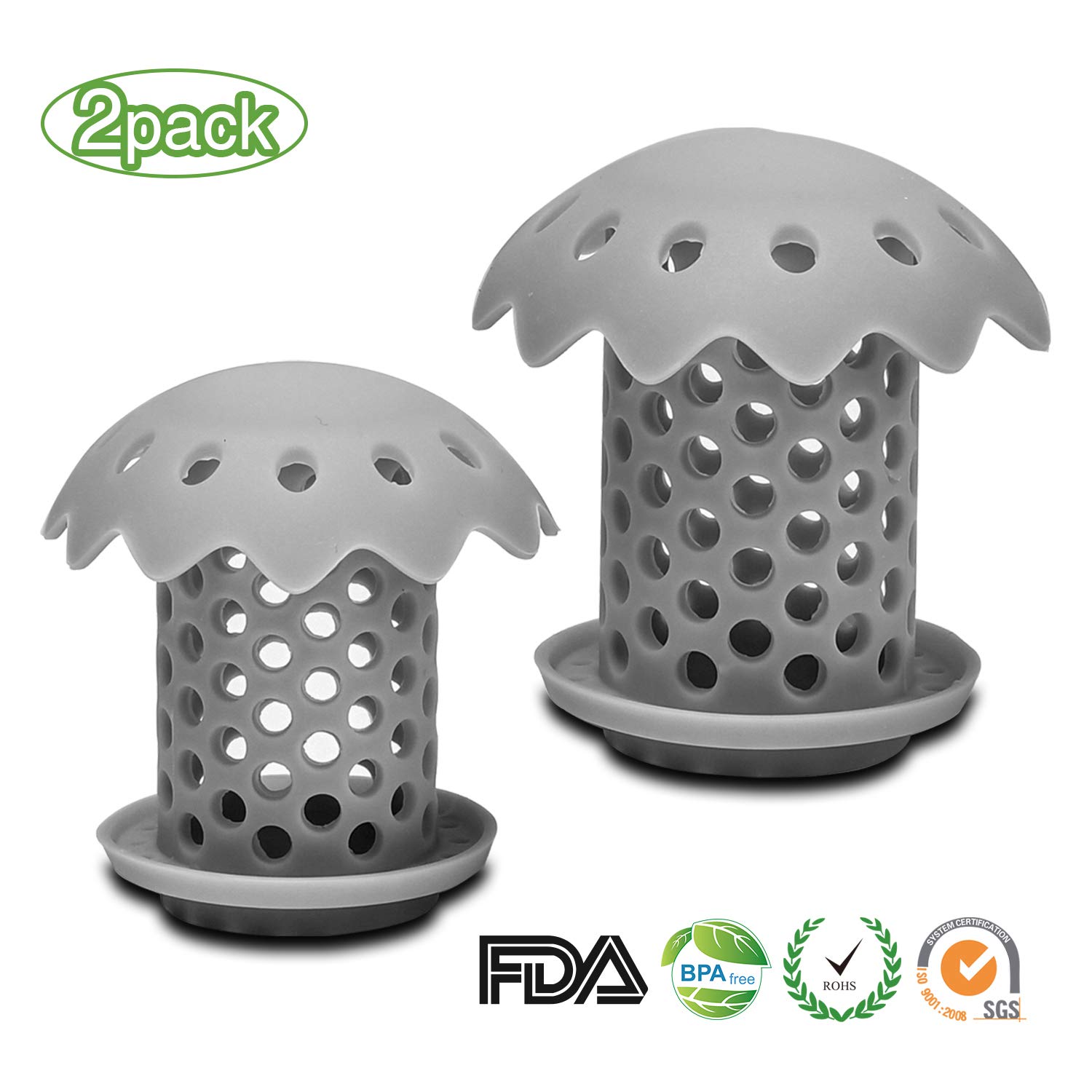 2 Pack Grey Sun S Durable Silicone Bathtub Drain Protector Easy Clean For Snare Prevents Hair From Clogging Drains Drain Hair Catcher Kitchen Sink Accessories Tools Home Improvement Stanoc Com