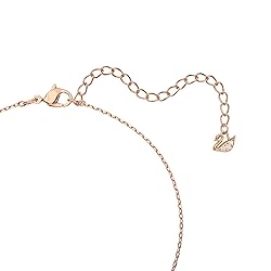 Swarovski Swan Pendant Necklace, Rose Gold Tone