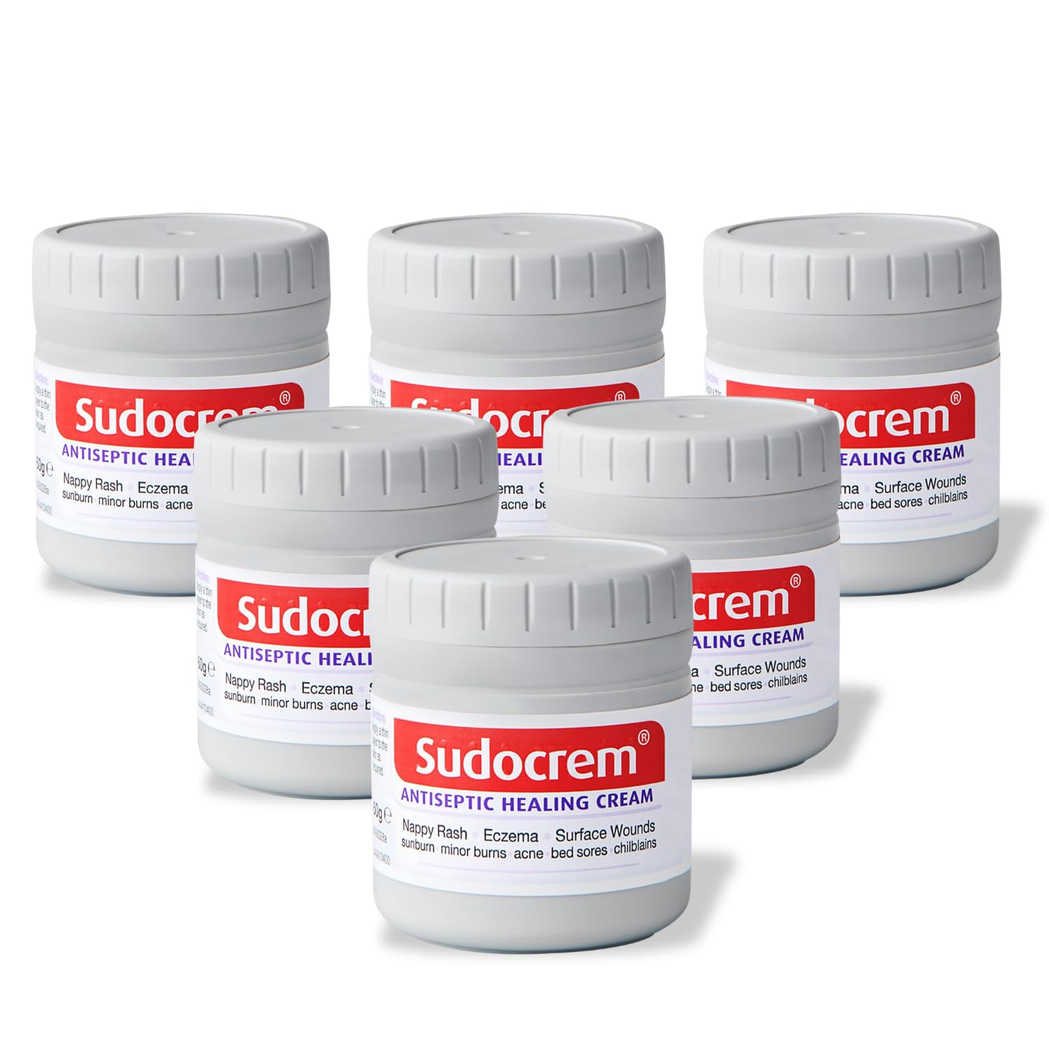 Sudocrem 60 g Antiseptic Healing Cream: Nappy Rash | Eczema | Surface Wounds | 6 Pack