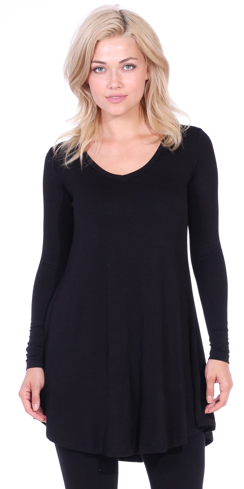 Popana Womens Tunic Tops for Leggings Short Sleeve Summer Shirt Made in