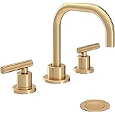 Symmons Dia Widespread Two-Handle Bathroom Faucet with Push Pop Drain Assembly in Brushed Bronze (1.0 GPM), Large