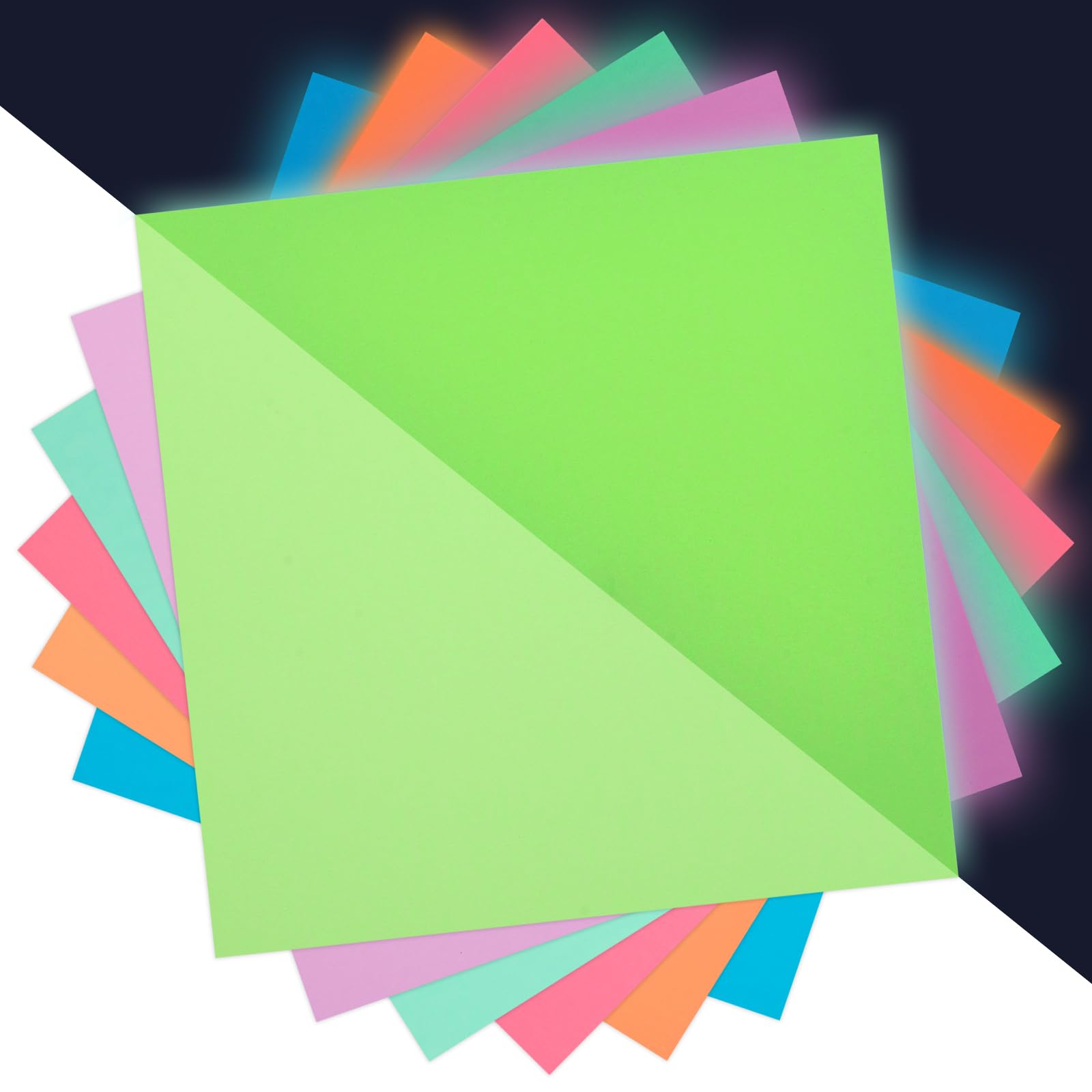 Photo 1 of Lya Vinyl Glow in The Dark Vinyl, 6 Sheets Multi Luminous Color Permanent Adhesive Vinyl for Decor Sticker, Craft Cutter