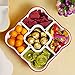 Home and Above Creative Multi Sectional Snack Serving Tray Set with Lid, BPA Free, Can Hold Dried Fruits, Nuts, Candies and More