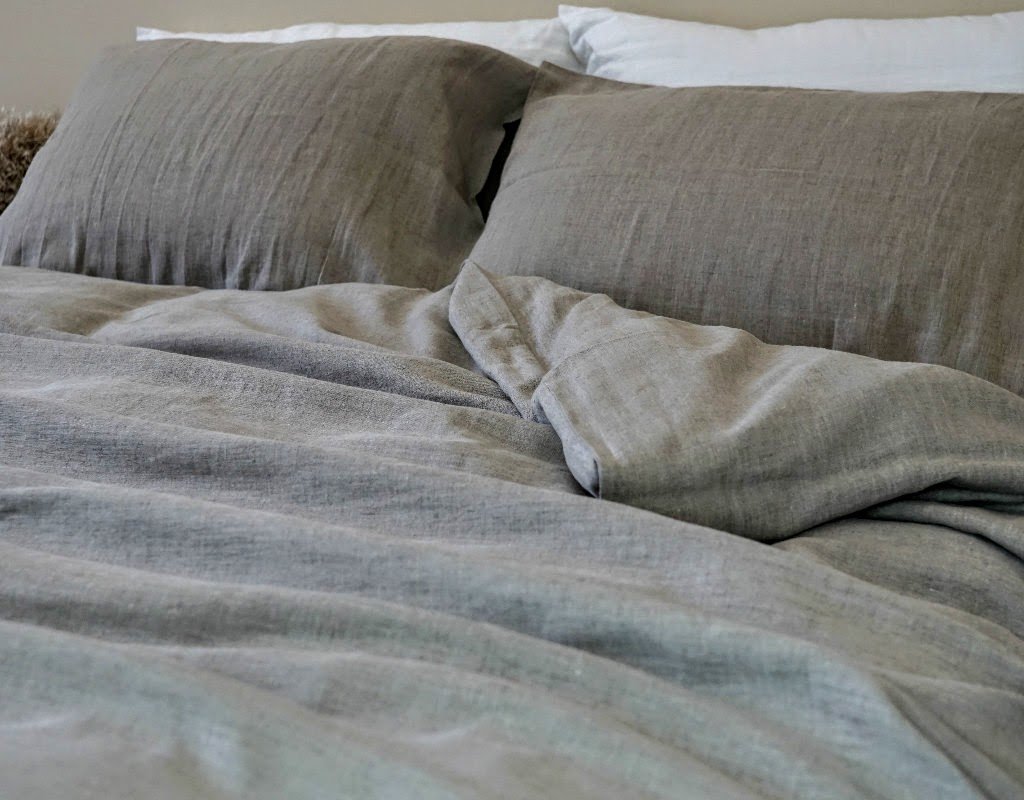 Dark Linen Duvet Cover Handmade in Medium Weight Linen
