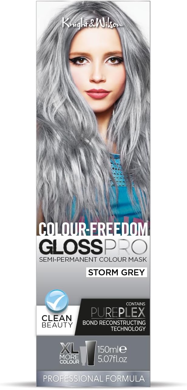 Knight & Wilson Colour Freedom Gloss Pro 150ml Storm Grey Semi-Permanent