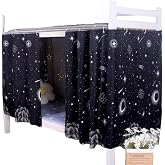 Dorm Bottom Bunk Bed Curtains Privacy Curtains 350g Dustproof Breathable Single Bed Blackout Curtains Panels Privacy Underbed Loft Bed Canopy Tent Curtain Shading Drapes for Dorm College Home 2 panels