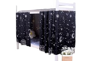 YMMMY ROSE Dorm Bottom Bunk Bed Curtains Privacy Curtains 350g Dustproof Breathable Single Bed Blackout Curtains Panels Privacy Underbed Loft Bed Canopy Tent Curtain Shading Drapes for Dorm College Home 2 panels