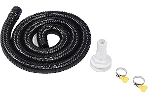 RiToEasysports Bilge Pump Installation Kit, Black ABS with 1-1/8 Inch Outlet, Easy Setup Bilge Pump Hose for Marine Applicati