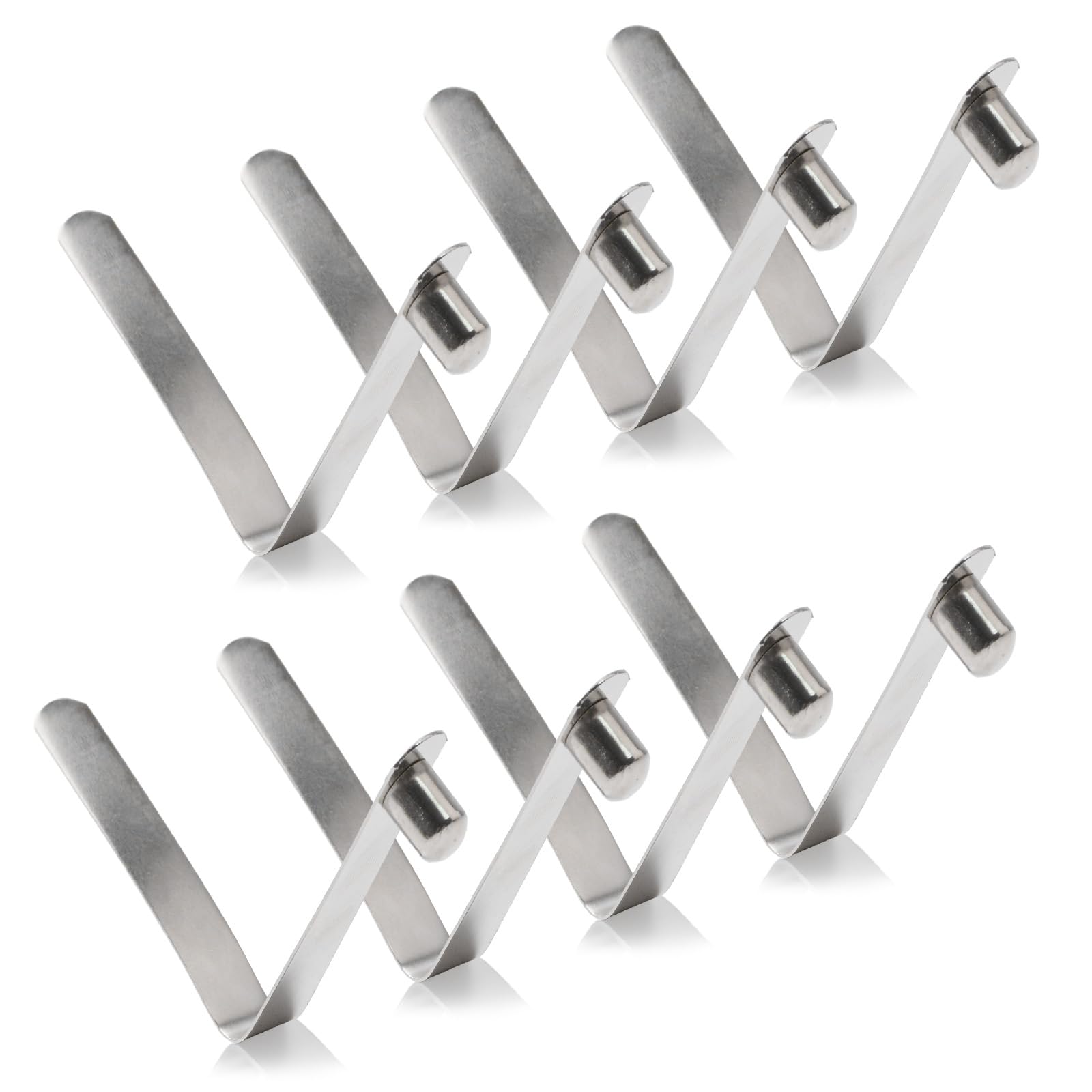 INCREWAY Tent Pole Clips, 8PCS Kayak Paddle Spring Snap Clips, Tent Pole Push Button Spring Clips for Camping Kayak Paddle Tent Pole, 8mm Button + 60mm Long