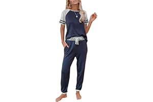 AUTOMET 2 Piece Lounge Sets For Women Summer Pajamas Two Piece Set Travel Outfits Lingerie Sleep Loungewear Matching Clothing