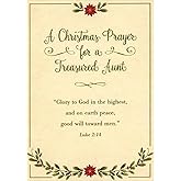 Designer Greetings A Christmas Prayer for a Treasured Aunt Religious Christmas Card