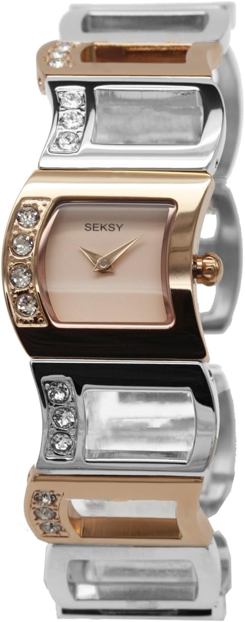 Women's Quartz Watch with Rose Gold Dial Analogue Display and Multi-Colour Stainless Steel Bracelet 2040.37