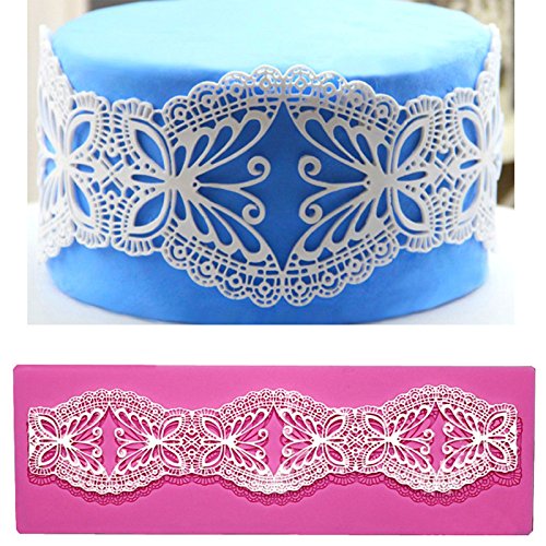 Butterfly baking Fondant sugar lace Silicone Mat wedding Cake Decorating mold edible Lace Embossed Sugarcraft Tools for cupcake topper decoration Anyana