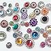 PEPPERLONELY Brand 20PC Assorted Color Acrylic Rhinestone Buttons with Shank 13~26mm