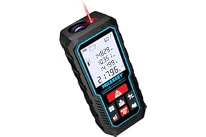 Laser Measure Device, MiLESEEY 229ft Digital Laser Tape Measure with Upgrade Electronic Angle Sensor, 2mm Accuracy, Area Measurement,Volume and Pythagoras, 2" LCD Backlit,Mute, Battery Included