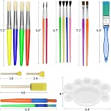 Jiosdo Kids Paint Brushes 19pc Set with Palettes Art Brushes for Children view 2