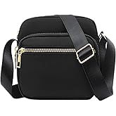 DIHKLCIO Nylon Crossbody Bags for Women Purses and Handbags Women's Casual Messenger Bag Waterproof Black Crossbody Purse