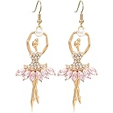 Ballerina Ballet Dancer Earrings for Women Sweet Elegant Dancing Ballet Earrings for Ballerina Earrings Christmas Gift