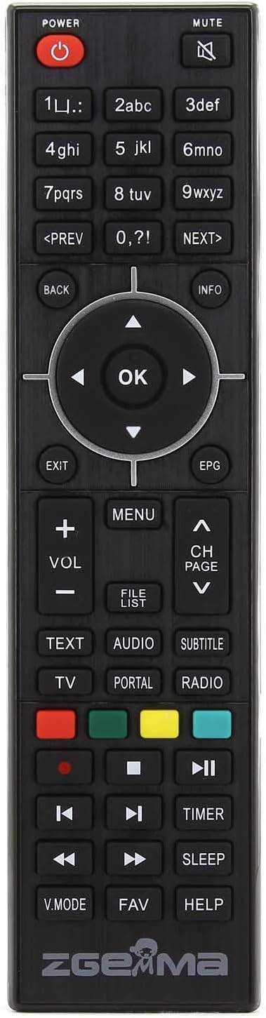 121AV - Replacement Remote Control H5 HS H2H H2S for Zgemma LCD LED TVs