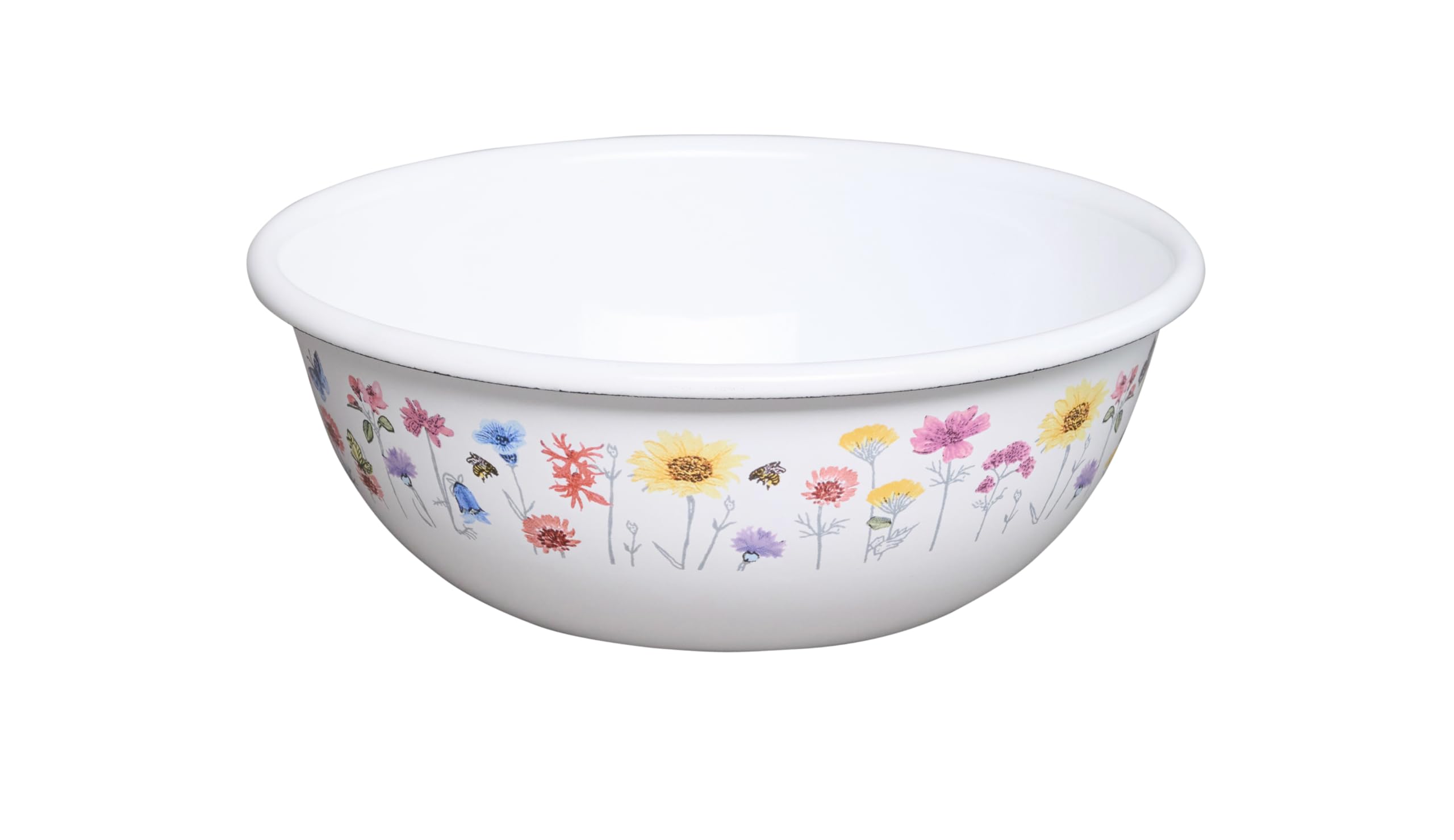 Riess, 0305-070 Flora Enamel Kitchen Bowl 18 cm Length 18.5 x 18.5 x 6.6 cm Base Diameter 9.7 cm Weight 0.29 kg