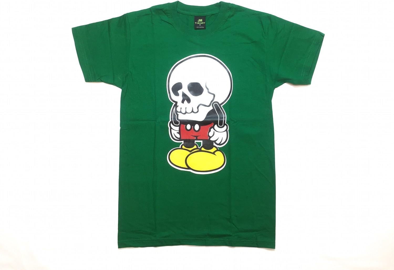 Amazon ディズニー ミッキー グッズ スカル Tシャツ 半袖 グリーン 緑 Tシャツ カットソー 通販