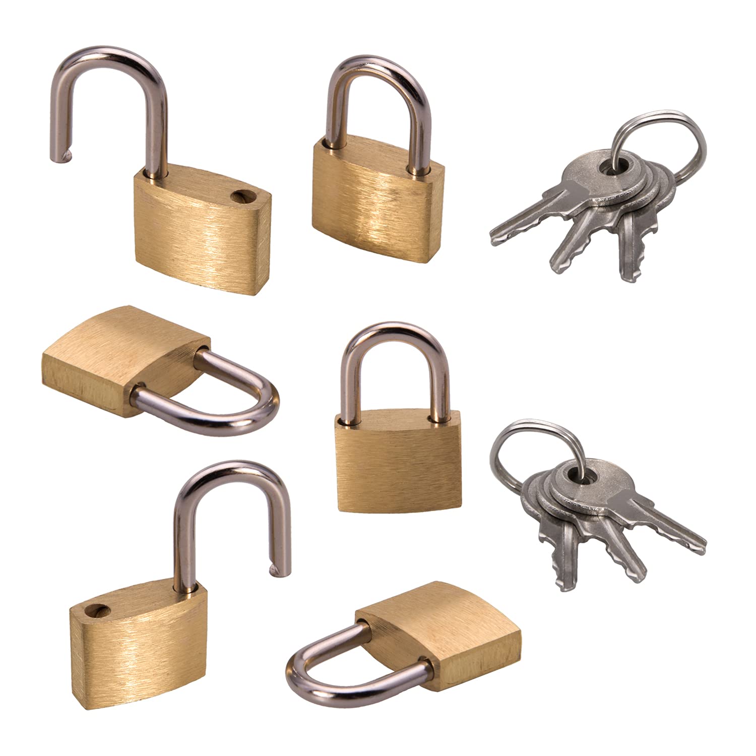 Matory Mini Padlock with Keys Small Diary Padlocks Luggage Padlock Travel Bags Backpack Computer Bag Padlocks (6)