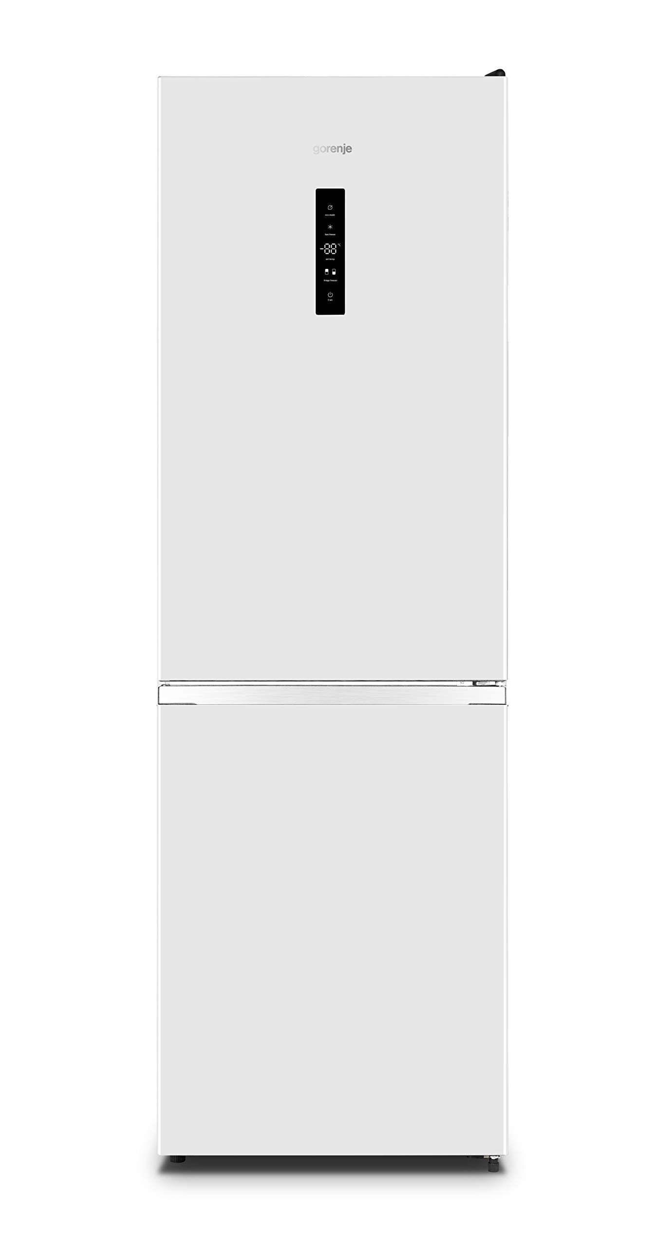 Gorenje NRK619CAW4 Kühl-Gefrier-Kombination/Freistehend/EEK: C /35 dB /304 L/NoFrost Plus/CrispZone mit Feuchteregler/Convert FreshZone/MultiFlow/InverterCompressor/HxBxT: 186x59,5x59 cm/Weiß