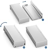 deleyCON 12 Port Patch Panel 1HE Grey STP CAT6a Keystone Modules Network Cable view 4