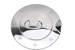 BUYINHOUSE Triple Chrome Fuel Tank Cap & Gas Door Cover for 2009–2017 Dodge Ram 1500/2500/3500 (Silver)