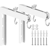 2-Be-Best Universal Projector Screen Mount, 6 inch Adjustable with More Hooks Projector Screen Wall Mount Hold up to 84 lbs / 38kg Projectors Screen Ceiling Mount White Home Office