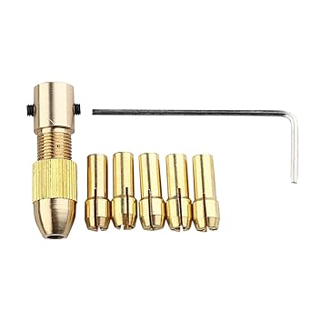 MagiDeal Pack of 7Pieces Drill Bit Collet Mini Twist Drill Tool Chuck Set 0.5mm-3mm Adapter Heavy Duty