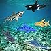 Shark Toy Figures 7 Inches - Ocean Animals, Bath Toys Rubber Figures - 6 Pieces Set