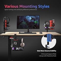PEGZONE Headphone and Controller Holder, Rotating