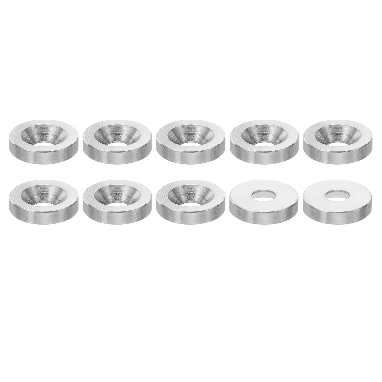 PATIKIL M5 Finish Countersunk Washer, 10pcs 16mm Dia. 3.5mm Tall Solid 304 Stainless Steel CNC Finish Cup Washer Flat Screw Head Gasket for Construction — image 1