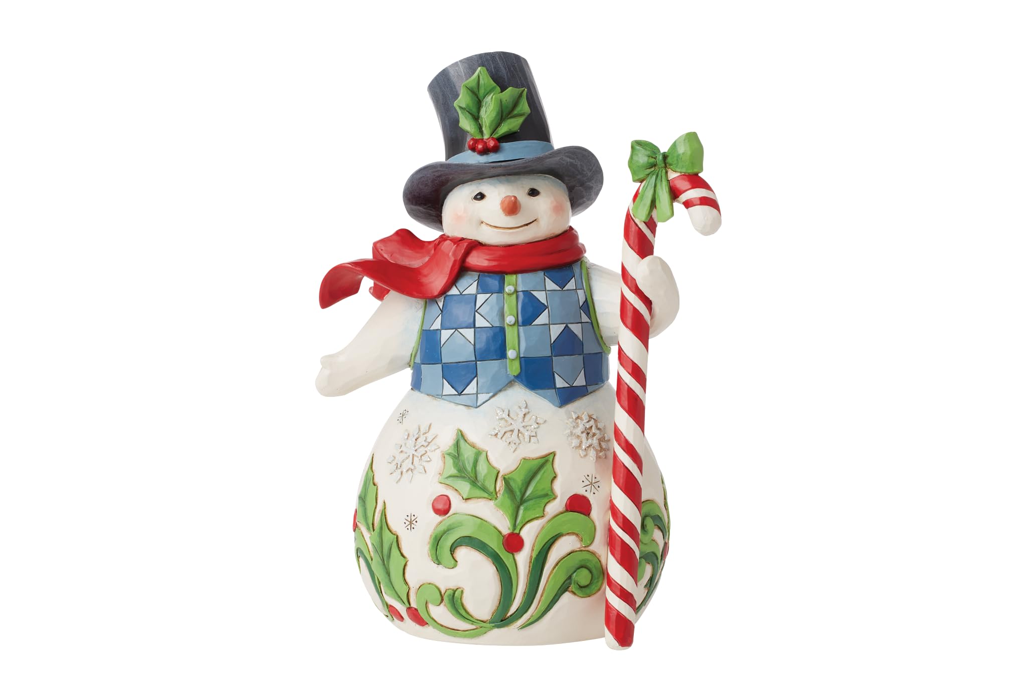 Heartwood Creek by Jim Shore Snowman With Candy Cane Figurine