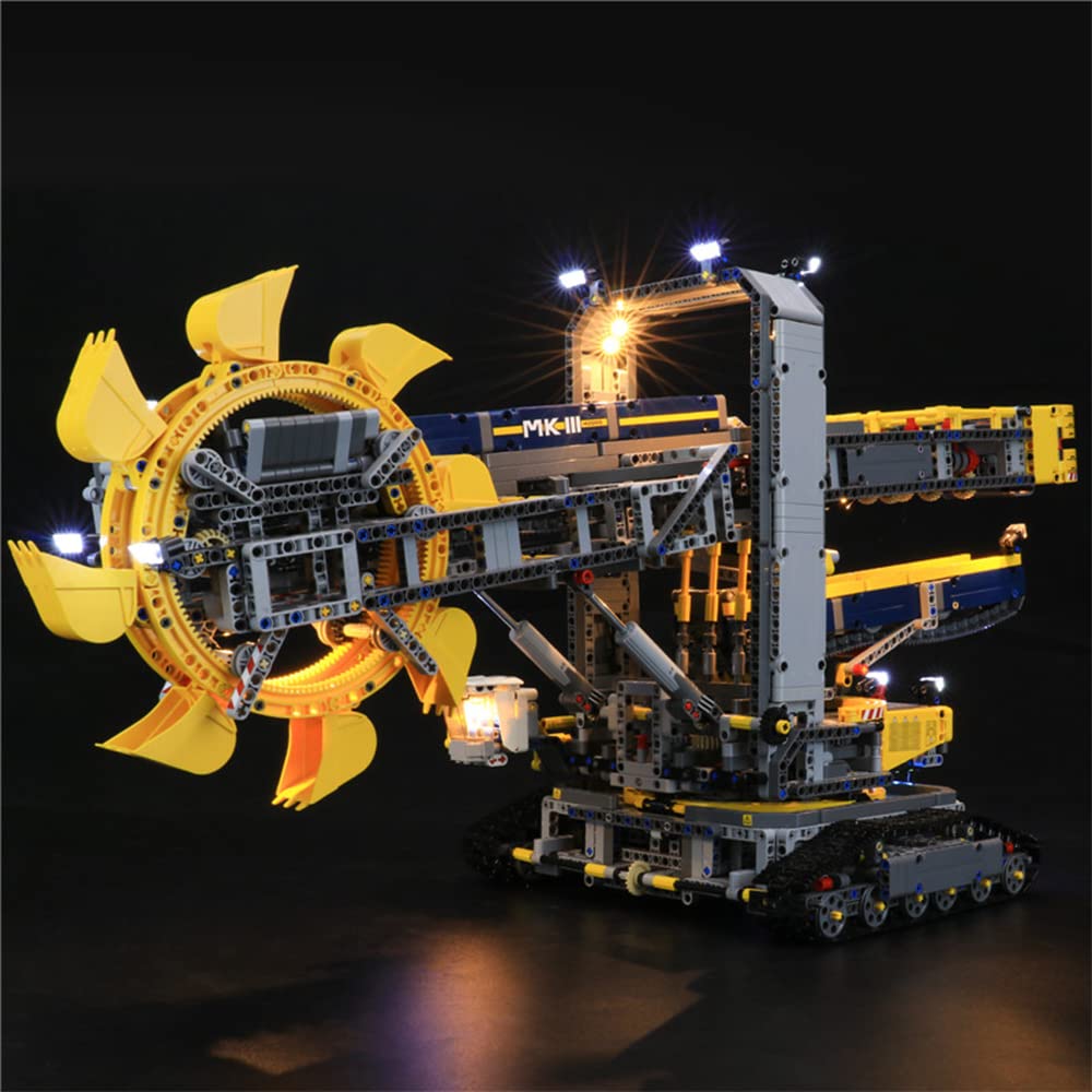 GEAMENT LED Light Kit Compatible with LEGO Bucket Wheel Excavator - Lighting Set for Technic 42055 (Building Set Not Included)