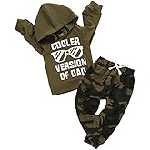 ZOEREA Toddler Baby Boys Clothes Letter Printed Hoodie Sweatshirt Tops+Camouflage Long Pants 2PCS Outfits Set