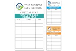 Personalized HVAC Service Stickers - Durable Vinyl Maintenance Labels with Custom Logo & Date for HVAC, Electrical, Plumbing 