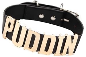 Abitoncc Black Pu Leather Choker Necklace for Haley Cosplay Custume Accessiores Puddin Choker Necklace Collar