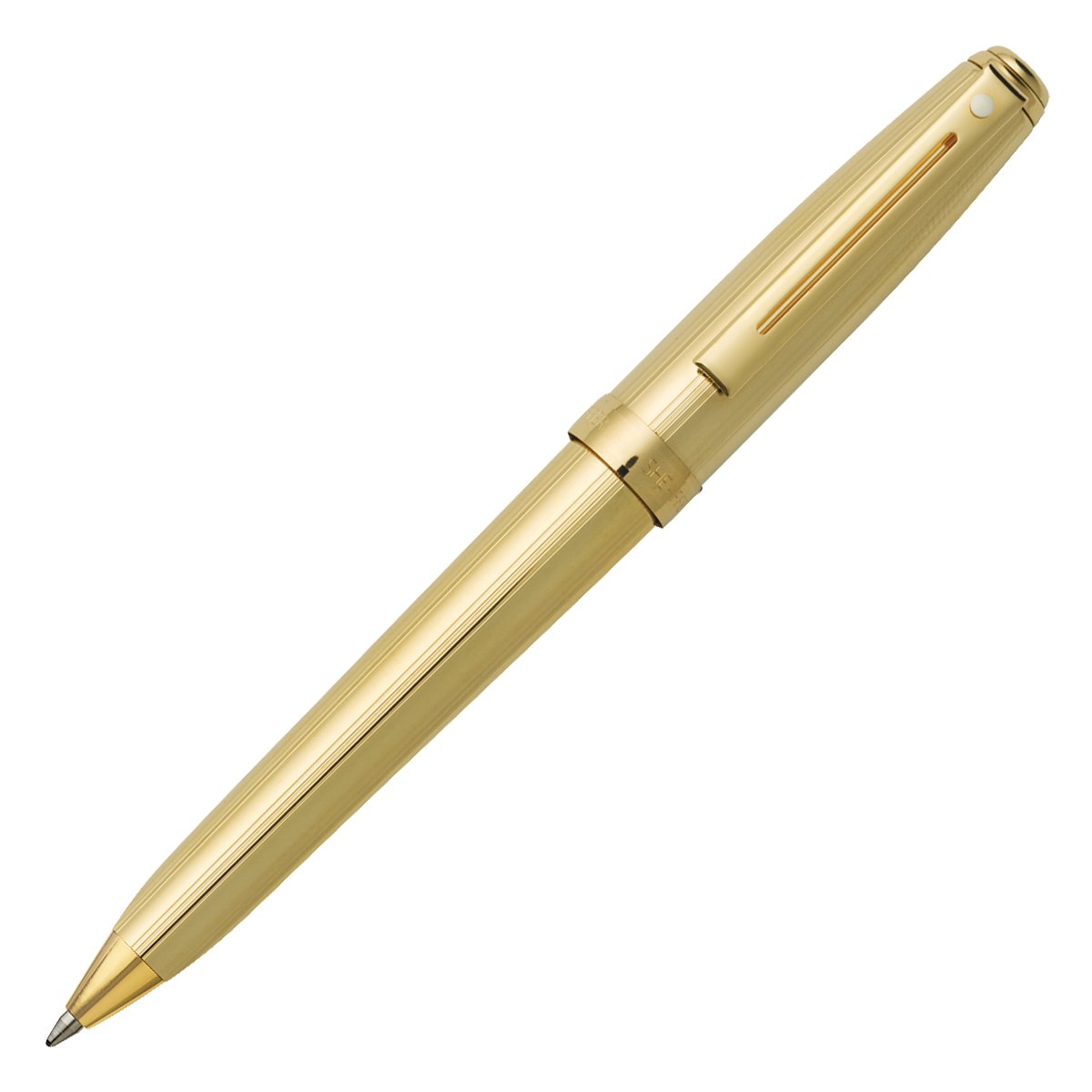 Sheaffer Prelude Fluted Gold Plate Trim Ballpoint Pen