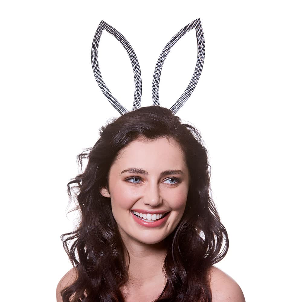 Wicked Costumes Diamante Bunny Rabbit Ears Adult Fancy Dress Accessory