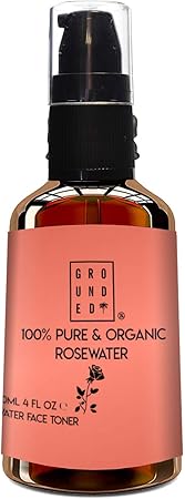 grounded organic rose water toner