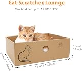 MUAEEOK Cat Scratching Board with Box 5 Pcs Reversible Corrugated Cardboard view 3