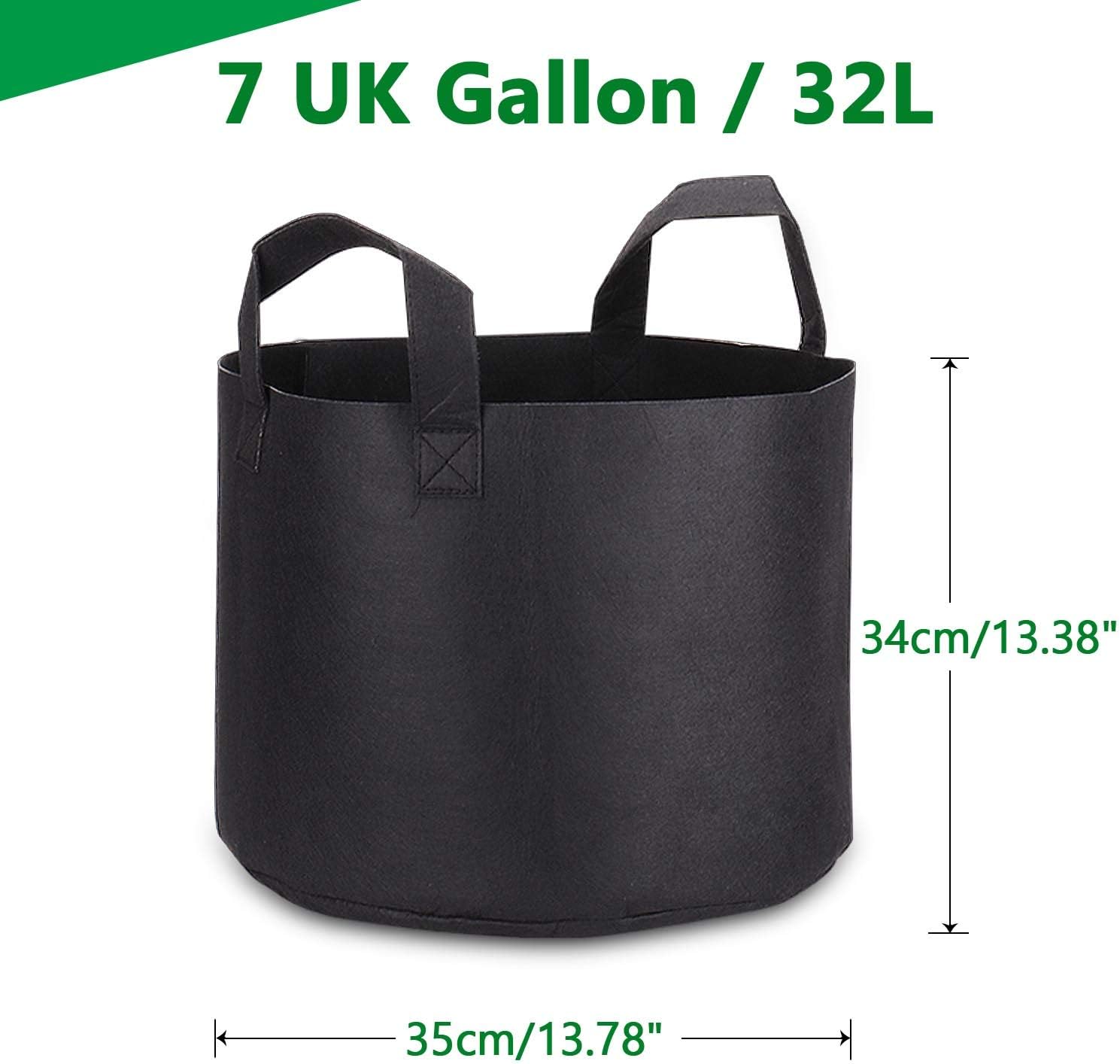 PEYOU 5X 30l Saco para Plantas, Bolsa de Cultivo de Plantas de ...