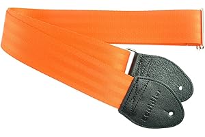 Souldier Custom GS0000OR04BK Recycled Seatbelt Electric Guitar Strap, Orange