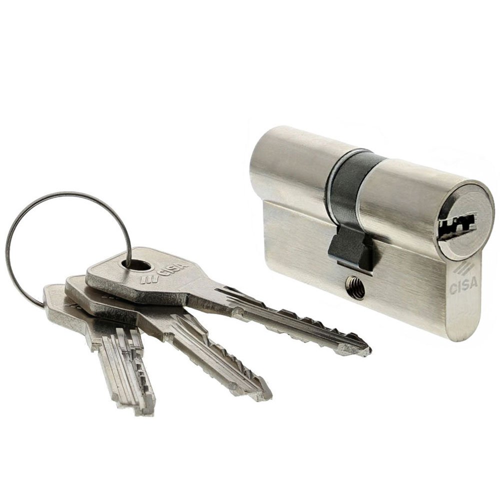 CISA 0E30007012 ASIX European Cylinder, Nickel Plated, 30/30 mm