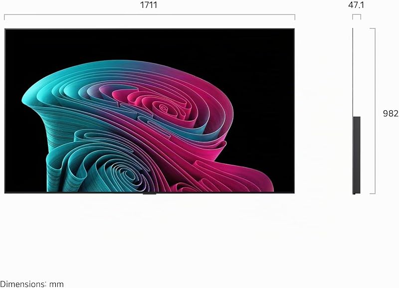 OLED77C64LA - Smart TV OLED EVO AI 77" 4K sans reflets 98,9%, 2026