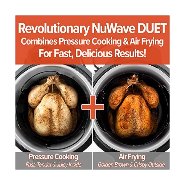 Nuwave Duet Pressure Cook and Air Fryer Combo Cook; Stainless Steel Pot