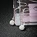 Jiayiqi Women's Charming Silver Plated Diamond Ball Long Chain Dangle Drop Earrings