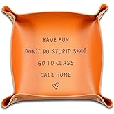 School Supplies for Kids Valentines Gifts for Kids Daughter Son College Essentials for Guys First Day of School Gift Aesthetic for Boys Dorm Room Essential Off to College Back to Schoool Leather Tray